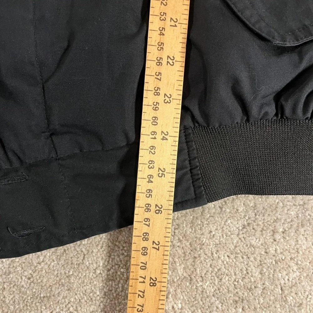 Original Windbreaker Bomber Jacket Mens Large Black Western Yoke Zip